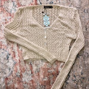 Cropped button up cardigan- BRAND NEW